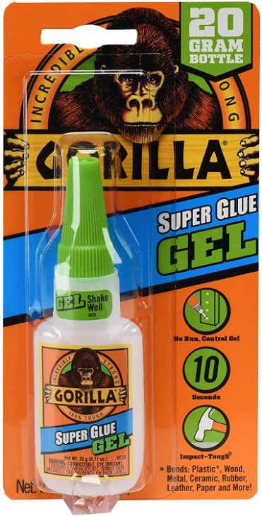 Gorilla Super Glue Gel, 20 Gram, Clear