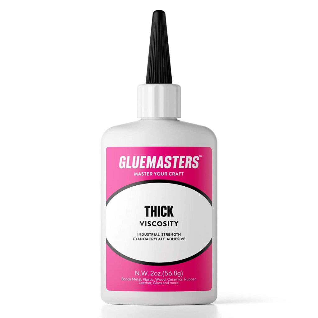 Professional Grade Cyanoacrylate (CA) Super Glue By Glue Masters - Thick Viscosity Adhesive For Plastic, Metal, Rubber, Wood