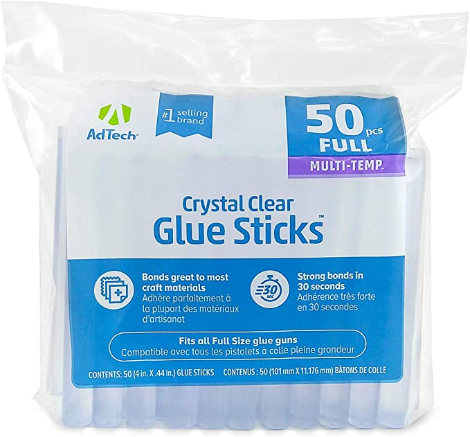 Adtech Crystal Clear Glue Stick with 50 sticks pack