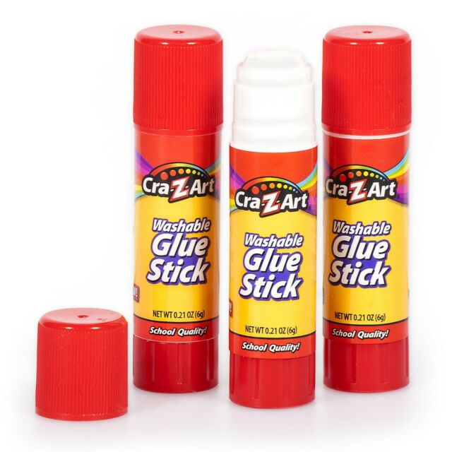 Cra-Z-art Washable Glue Sticks with round body