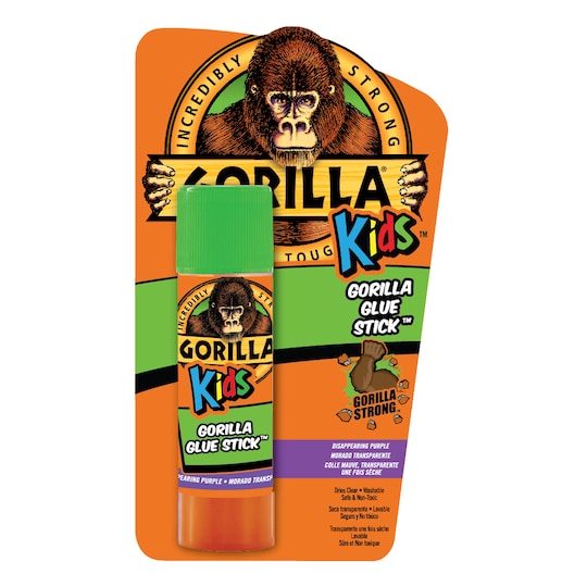 Gorilla Kids Glue Sticks with funky print of gorilla