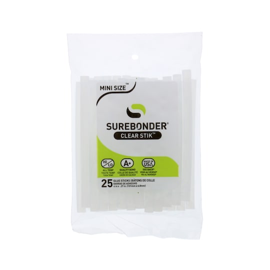 Surebonder Clear Stik with transparent pack with logo on it
