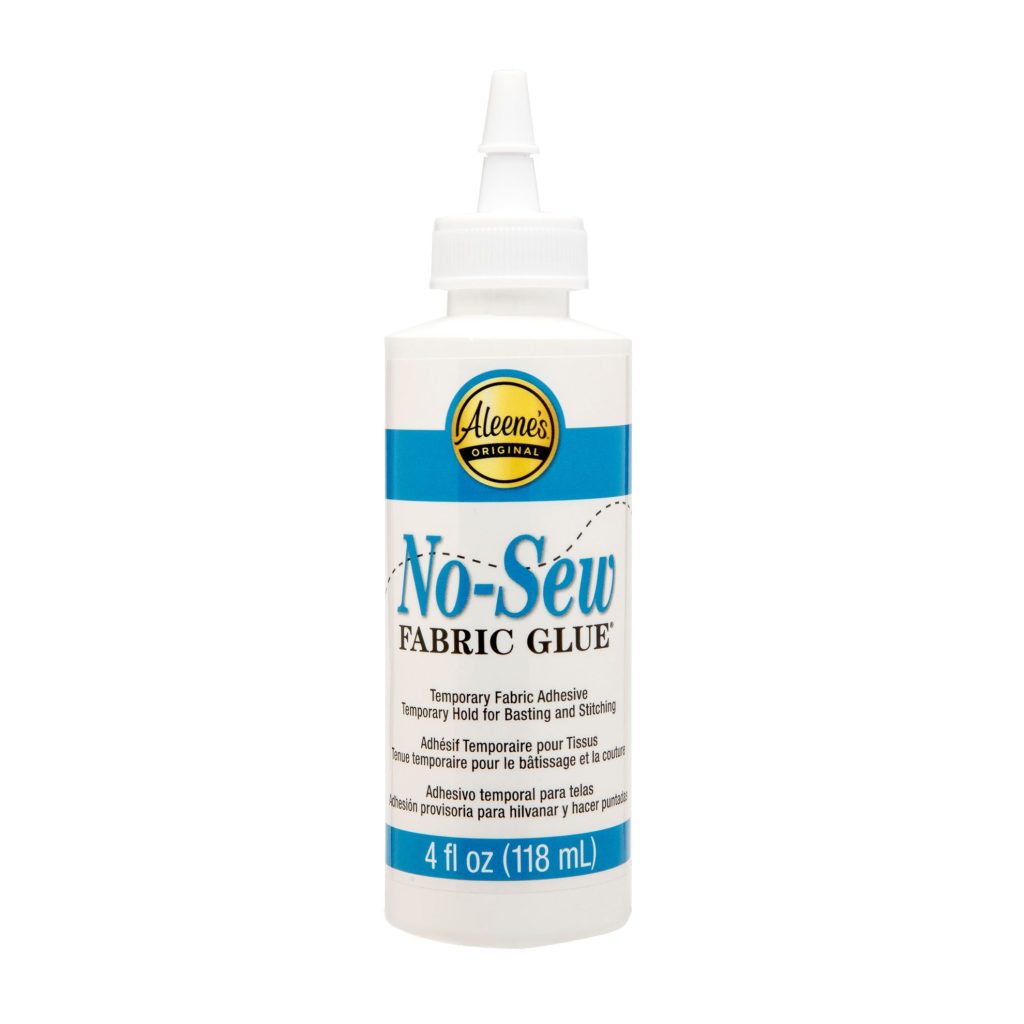Aleene’s No-Sew Fabric Glue with handy size bottle with nozzle shape cap