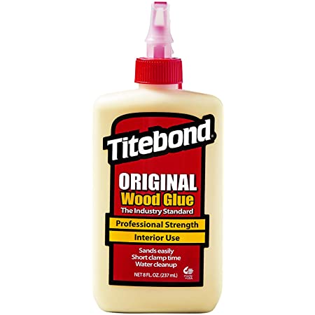 Titebond 5063 Original Wood Glue with a nozzle and uses written on it