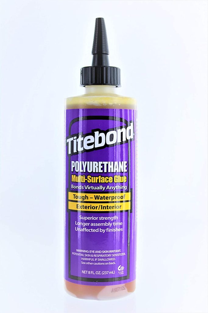 ranklin Titebond Polyurethane Glue is one of the best wood glue for outdoor use with usage instruction written on it