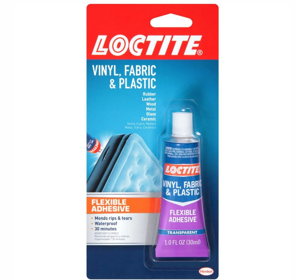 A pack of Loctite Vinyl, Fabric and Plastic Glue