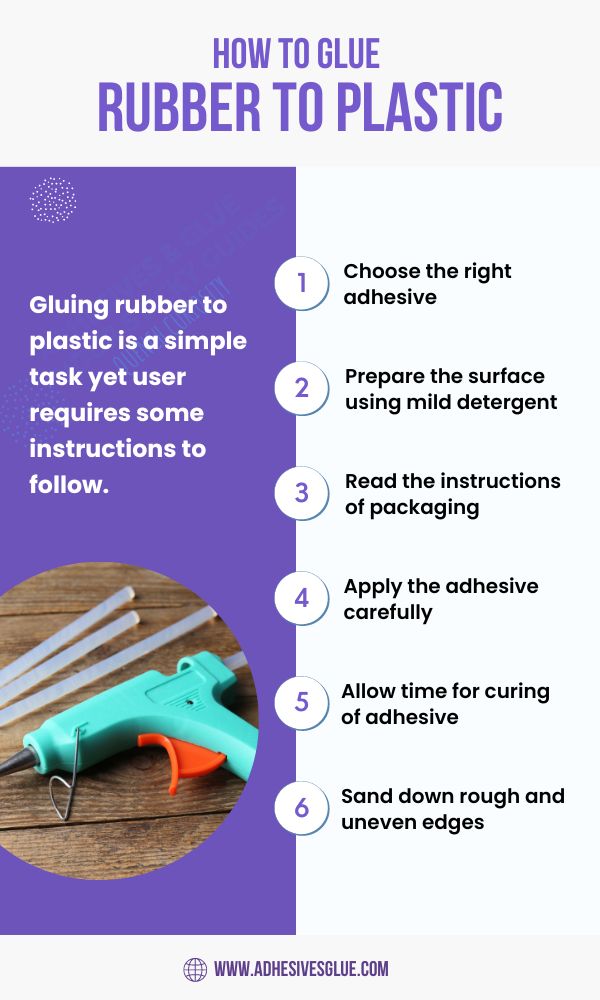 How to glue rubber to plastic-Infographic